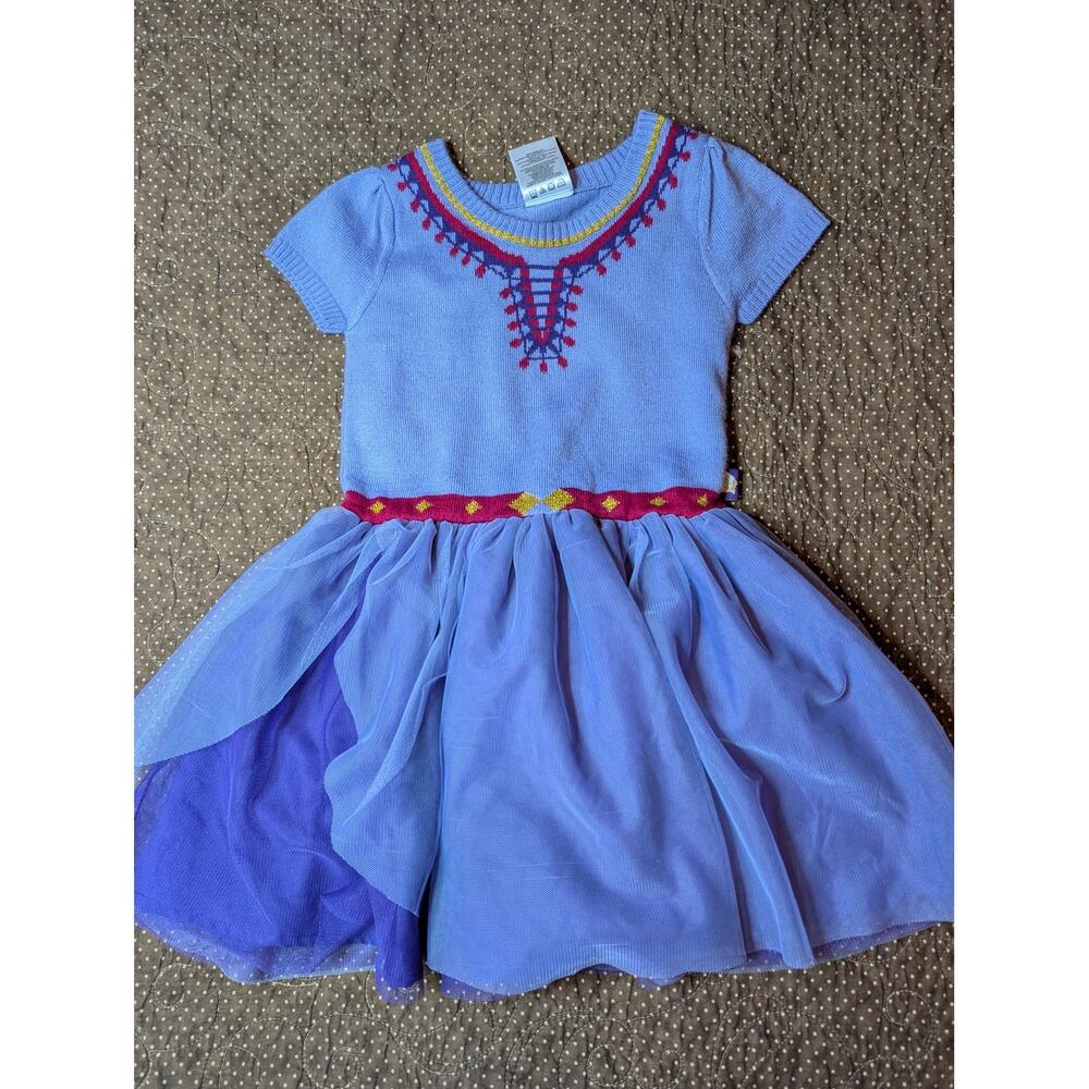Disney Wish Asha Character Dress Purple Tulle Embroidered Girls Size 4T - Picture 9 of 9